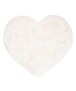 Kindervloerkleed hartje - Fluffy crème - overzicht boven, thumbnail