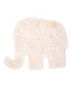 Kindervloerkleed Olifant - Fluffy crème - overzicht boven