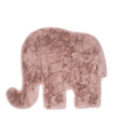 Kindervloerkleed Olifant - Fluffy roze - overzicht boven, thumbnail Kindervloerkleed Olifant - Fluffy roze - overzicht boven, thumbnail