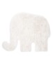 Kindervloerkleed Olifant - Fluffy wit - overzicht boven, thumbnail