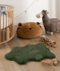 Kindervloerkleed schaap - Fluffy olijfgroen - sfeer