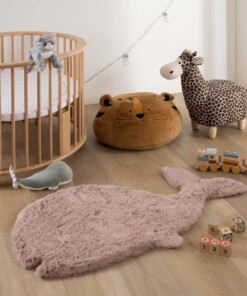 Kindervloerkleed Walvis - Fluffy roze - sfeer