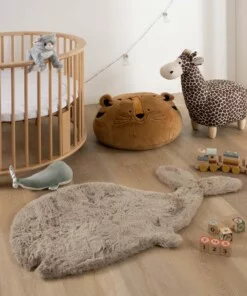 Kindervloerkleed Walvis - Fluffy taupe - sfeer, thumbnail