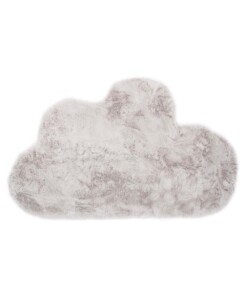 Kindervloerkleed wolkje - Fluffy lichtgrijs - overzicht boven