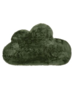 Kindervloerkleed wolkje - Fluffy olijfgroen - overzicht boven