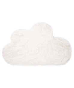 Kindervloerkleed wolkje - Fluffy wit - overzicht boven