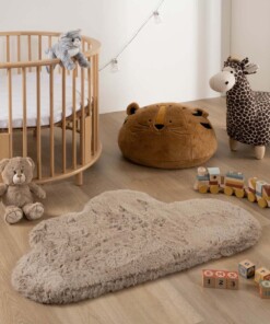 Kindervloerkleed wolkje - Fluffy taupe - sfeer, thumbnail