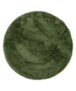 Rond hoogpolig vloerkleed - Comfy plus - olijfgroen - overzicht, thumbnail