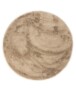 Rond hoogpolig vloerkleed - Comfy plus - taupe - overzicht, thumbnail