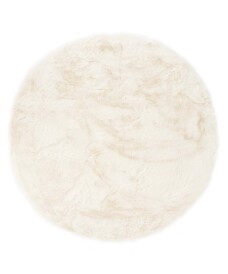 Rond hoogpolig vloerkleed - Comfy plus - wit - overzicht, thumbnail Rond hoogpolig vloerkleed - Comfy plus - wit - overzicht, thumbnail