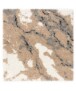 Vierkant hoogpolig vloerkleed Marble Artisan - beige - overzicht, thumbnail
