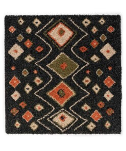 Vierkant hoogpolig vloerkleed bohemian Artisan - antraciet/multi - overzicht