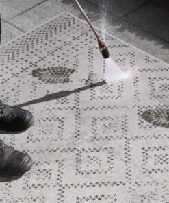 Binnen & buiten vloerkleed Olympia - grijs/crème - close up, thumbnail Binnen & buiten vloerkleed Olympia - grijs/crème - close up, thumbnail