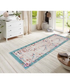 Oosters vloerkleed Gloriosa - beige/blauw - sfeer, thumbnail Oosters vloerkleed Gloriosa - beige/blauw - sfeer, thumbnail