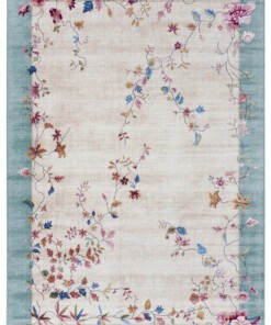 Oosters vloerkleed Gloriosa - beige/blauw - overzicht boven, thumbnail Oosters vloerkleed Gloriosa - beige/blauw - overzicht boven, thumbnail