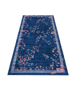 Oosters vloerkleed Gloriosa - donkerblauw - overzicht schuin, thumbnail Oosters vloerkleed Gloriosa - donkerblauw - overzicht schuin, thumbnail