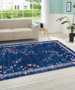 Oosters vloerkleed Gloriosa - donkerblauw - sfeer