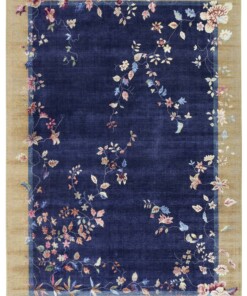 Oosters vloerkleed Gloriosa - blauw/goud - overzicht boven, thumbnail Oosters vloerkleed Gloriosa - blauw/goud - overzicht boven, thumbnail