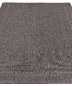 Binnen & buiten vloerkleed Vena - taupe/antraciet - overzicht schuin, thumbnail