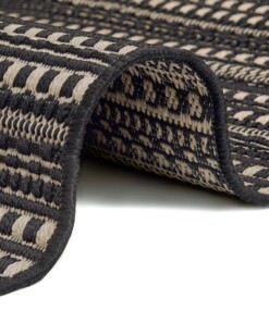 Binnen & buiten vloerkleed Frya - zwart/beige - close up, thumbnail Binnen & buiten vloerkleed Frya - zwart/beige - close up, thumbnail