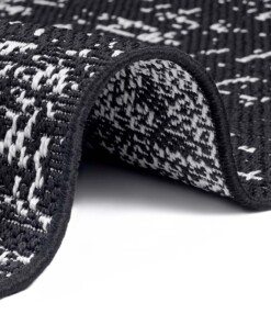 Binnen & buiten vloerkleed Willa - zwart/grijs - close up, thumbnail Binnen & buiten vloerkleed Willa - zwart/grijs - close up, thumbnail