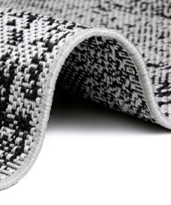 Binnen & buiten vloerkleed Willa - grijs/zwart - close up, thumbnail Binnen & buiten vloerkleed Willa - grijs/zwart - close up, thumbnail