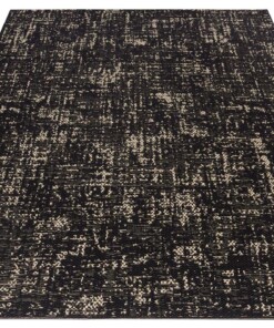 Binnen & buiten vloerkleed Willa - zwart/beige - overzicht schuin, thumbnail