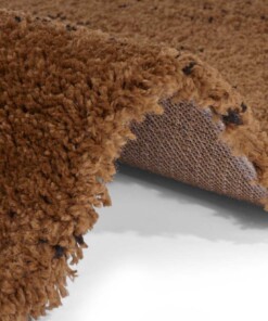 Hoogpolig vloerkleed met franjes Agouhe - okerbruin - close up, thumbnail Hoogpolig vloerkleed met franjes Agouhe - okerbruin - close up, thumbnail