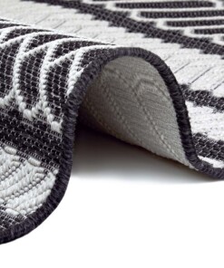 Laagpolig vloerkleed Somba - antraciet/crème - close up, thumbnail Laagpolig vloerkleed Somba - antraciet/crème - close up, thumbnail