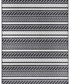 Laagpolig vloerkleed Somba - antraciet/crème - overzicht boven, thumbnail Laagpolig vloerkleed Somba - antraciet/crème - overzicht boven, thumbnail