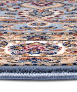 Rond perzisch tapijt - Zahra lichtblauw - close up, thumbnail