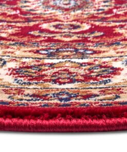 Rond perzisch tapijt - Zahra rood - close up, thumbnail Rond perzisch tapijt - Zahra rood - close up, thumbnail