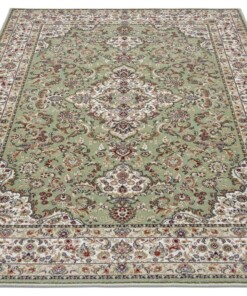 Perzisch tapijt - Zahra groen - overzicht schuin, thumbnail Perzisch tapijt - Zahra groen - overzicht schuin, thumbnail