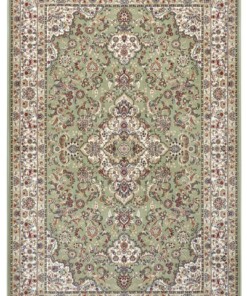Perzisch tapijt - Zahra groen - overzicht boven
