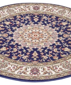 Rond perzisch tapijt - Zuhr marineblauw - overzicht schuin, thumbnail Rond perzisch tapijt - Zuhr marineblauw - overzicht schuin, thumbnail
