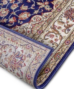 Perzisch tapijt - Zuhr marineblauw - close up, thumbnail