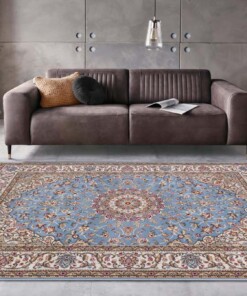 Perzisch tapijt - Zuhr lichtblauw - sfeer, thumbnail