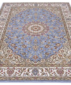 Perzisch tapijt - Zuhr lichtblauw - overzicht schuin, thumbnail Perzisch tapijt - Zuhr lichtblauw - overzicht schuin, thumbnail