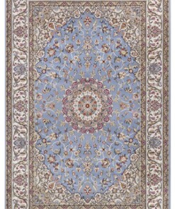 Perzisch tapijt - Zuhr lichtblauw - overzicht boven