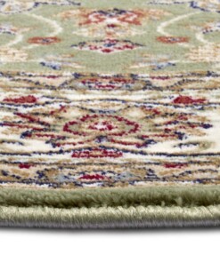 Rond perzisch tapijt - Zuhr groen - close up, thumbnail