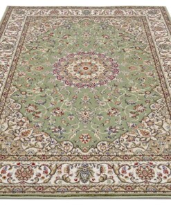 Perzisch tapijt - Zuhr groen - overzicht schuin, thumbnail