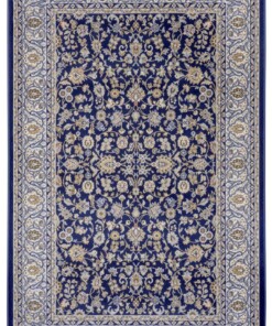 Perzisch tapijt - Aljars marineblauw - overzicht boven