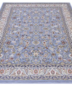 Perzisch tapijt - Aljars lichtblauw - overzicht schuin