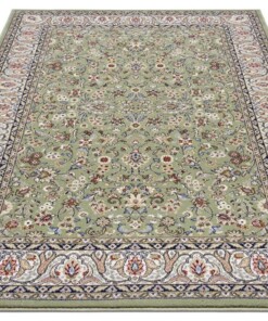 Perzisch tapijt - Aljars groen - overzicht schuin