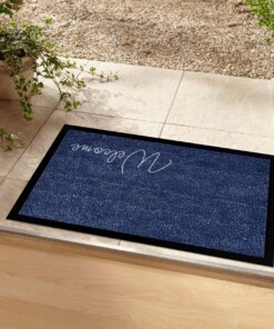 Design deurmat Welcome wasbaar 30°C - donkerblauw - sfeer, thumbnail
