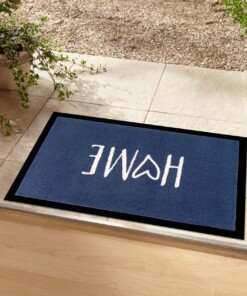 Design deurmat Love Home wasbaar 30°C - donkerblauw - sfeer