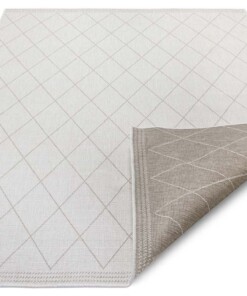 Design binnen & buiten vloerkleed ruiten Daisy - lichtbruin/crème - overzicht schuin, thumbnail Design binnen & buiten vloerkleed ruiten Daisy - lichtbruin/crème - overzicht schuin, thumbnail