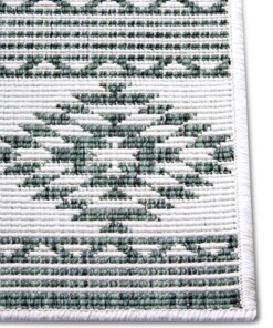 Design binnen & buiten vloerkleed Maple - groen/crème - close up, thumbnail