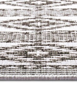 Design binnen & buiten vloerkleed Maple - lichtbruin/crème - close up, thumbnail