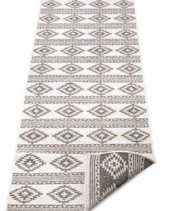 Design binnen & buiten vloerkleed Maple - lichtbruin/crème - overzicht schuin, thumbnail